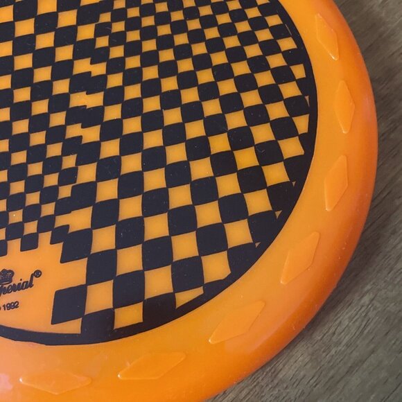 Vintage 90s Frisbee Check it Out by Imperial Orange Checkered 9" 1992 Rare - Picture 7 of 16